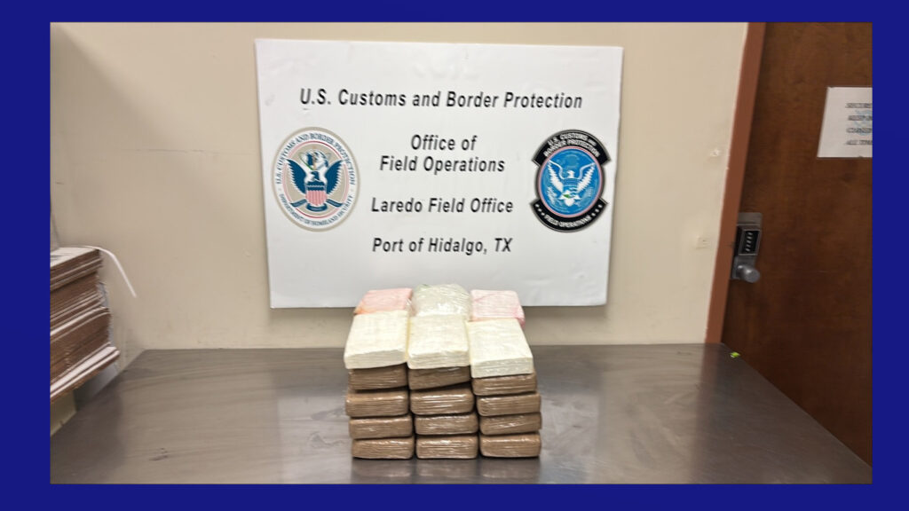 Aseguran más de un millón de dólares en cocaína en el Puente Internacional de Hidalgo