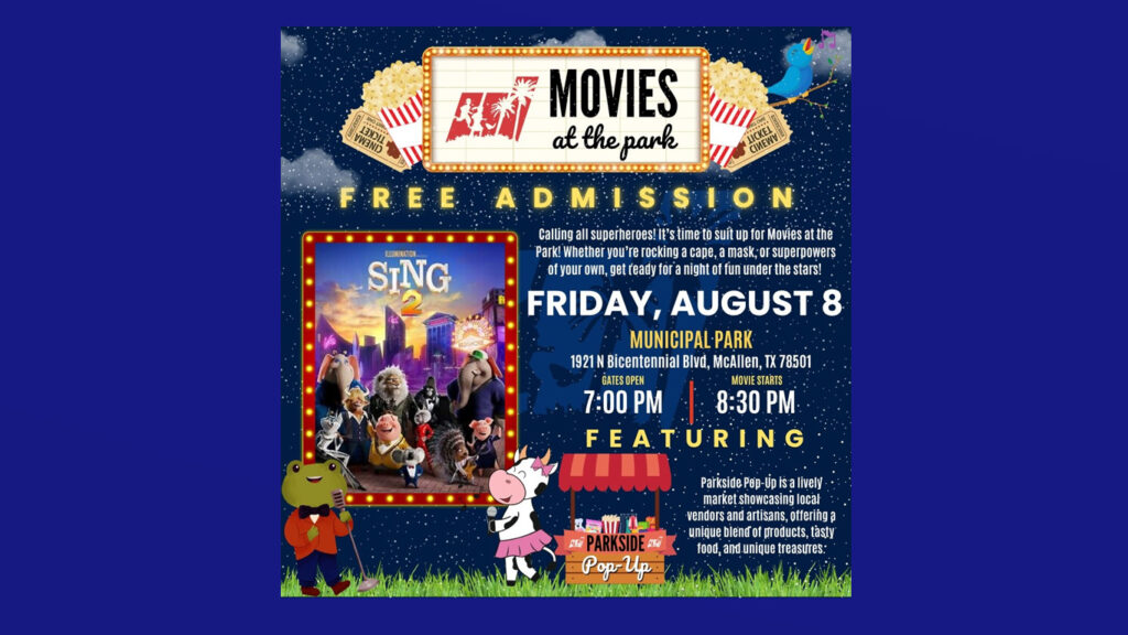 Cine bajo las estrellas con Sing 2 en McAllen