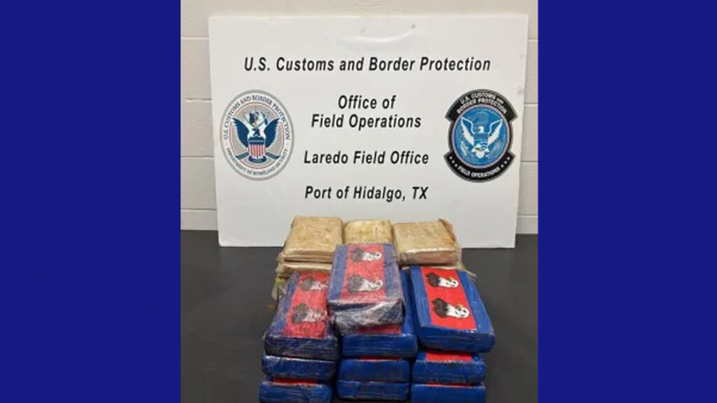 Incautan más de $639 mil dólares en cocaína en el Puente Internacional de Hidalgo