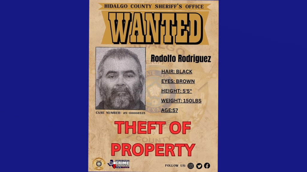 Buscan a hombre acusado de robo de propiedad en el condado Hidalgo