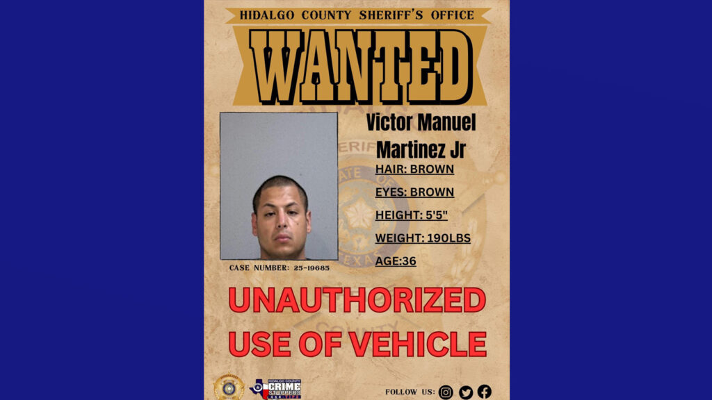 Buscan a hombre por uso no autorizado de vehículo en el condado Hidalgo