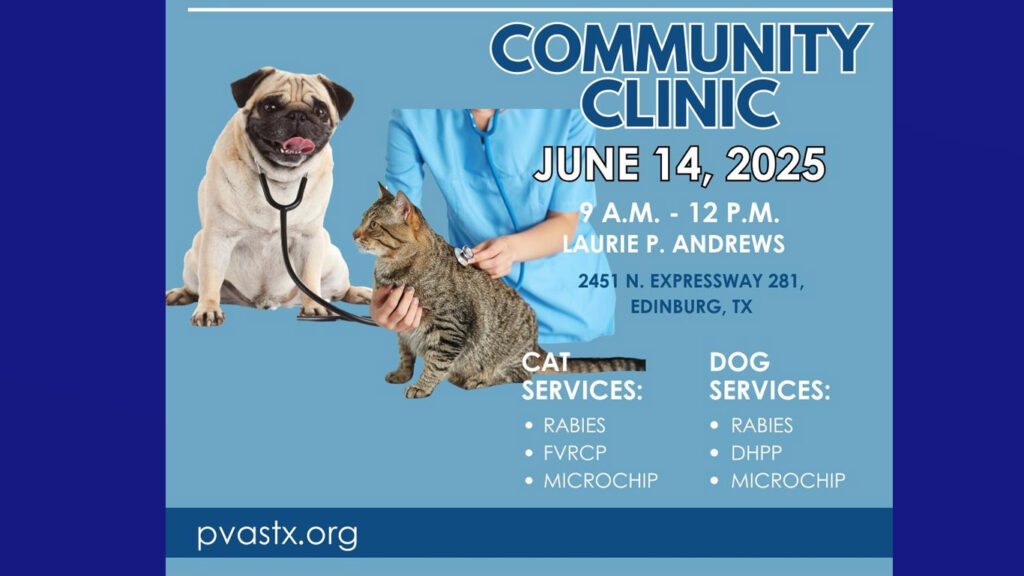 Palm Valley Animal Society ofrecerá clínica comunitaria para mascotas en Edinburg
