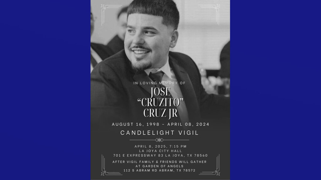 La ciudad de La Joya realizará vigilia en memoria de José “Cruzito” Cruz Jr.