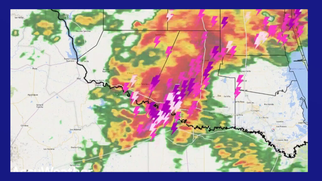 Alerta de tormenta severa emitida por el Servicio Nacional de Meteorología