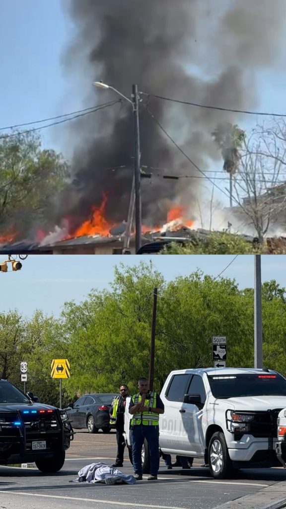 Muere una persona en accidente vehicular, mientras su casa queda completamente destruida por incendio en Rio Grande City