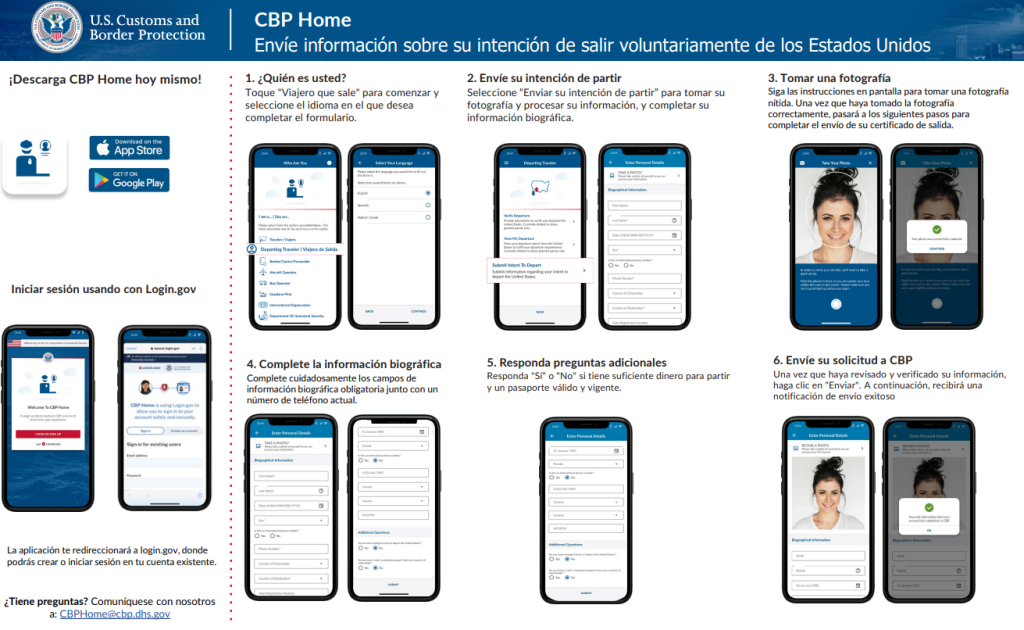 Autodeportarse: La nueva opción disponible en CBP Home