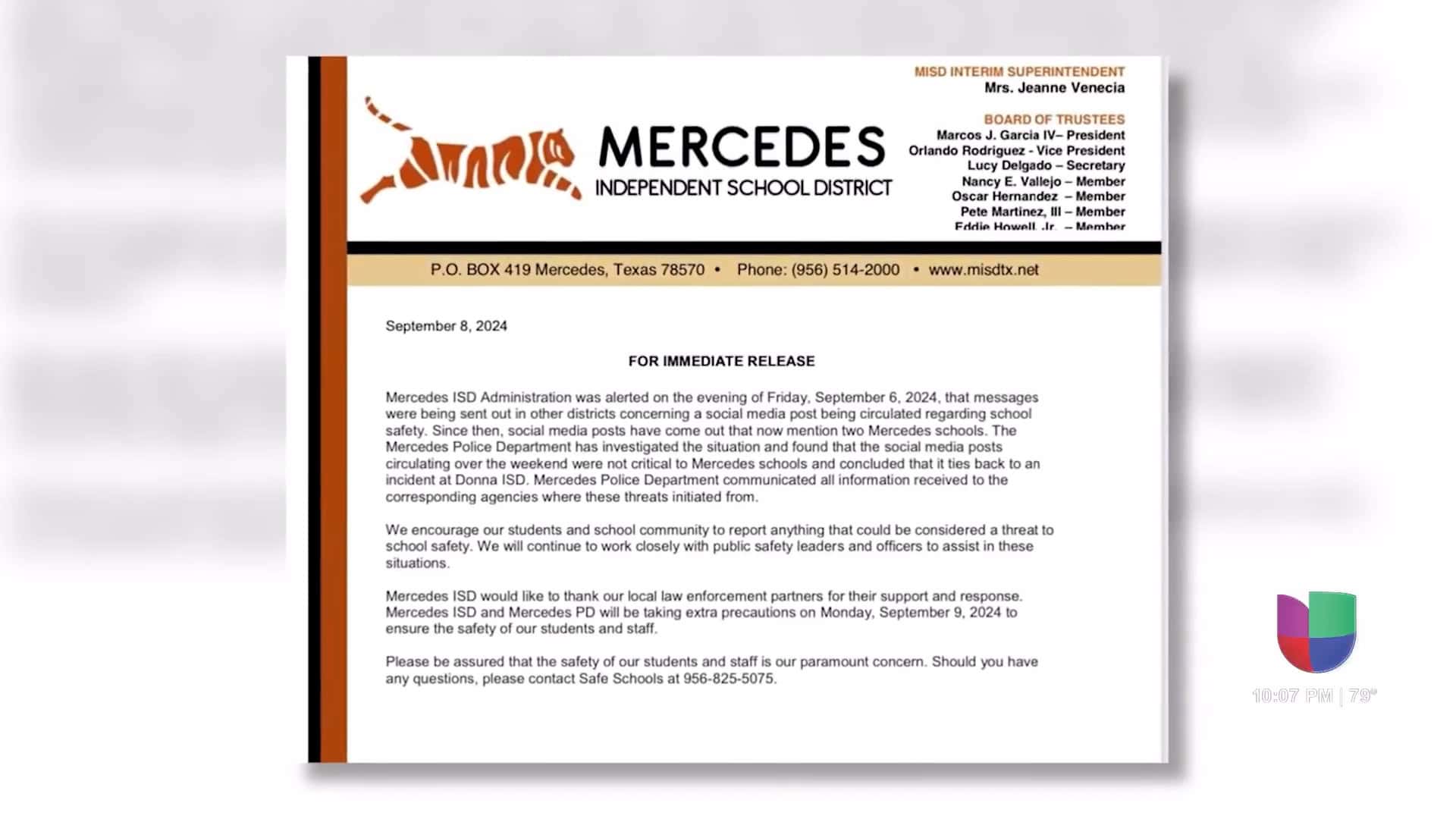 Amenazas en Redes Sociales Causan Alerta en Escuelas de Alamo, Mercedes, McAllen y La Joya