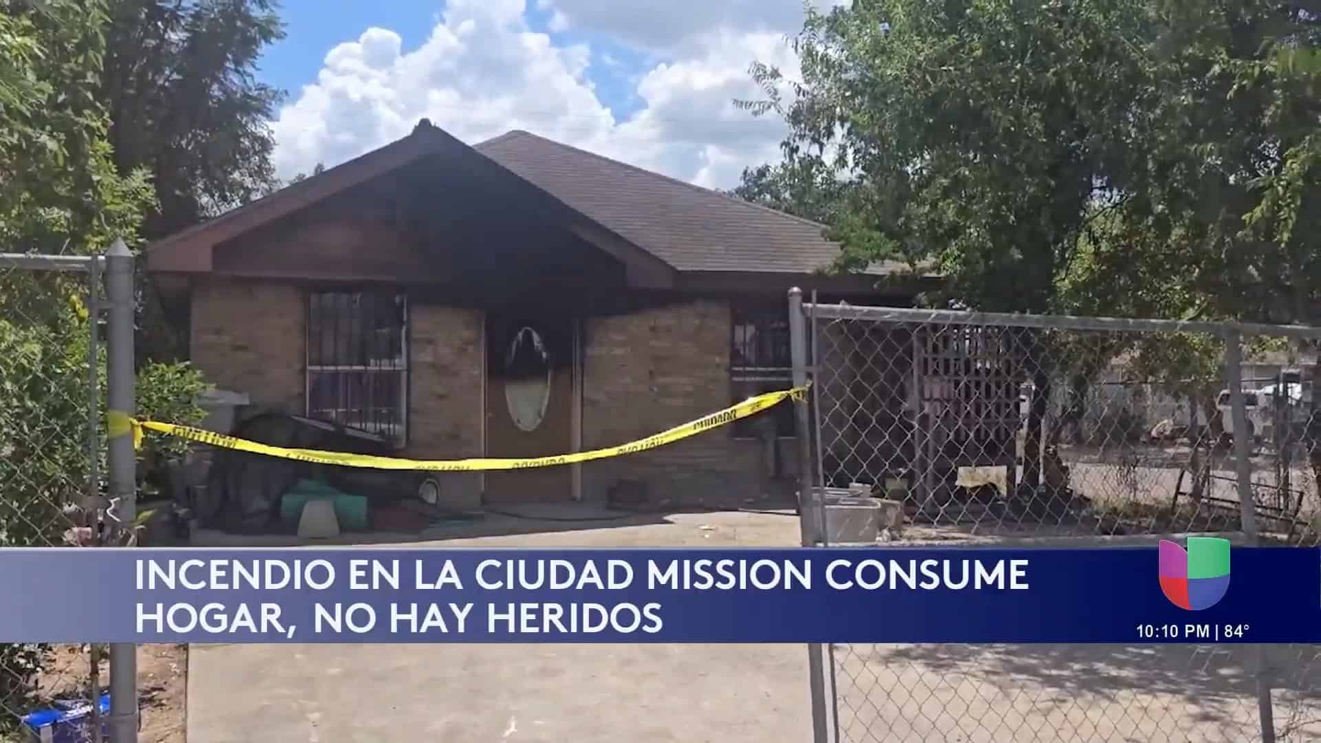 Incendio en Misión: Vivienda Consumida por el Fuego, Afortunadamente Sin Heridos